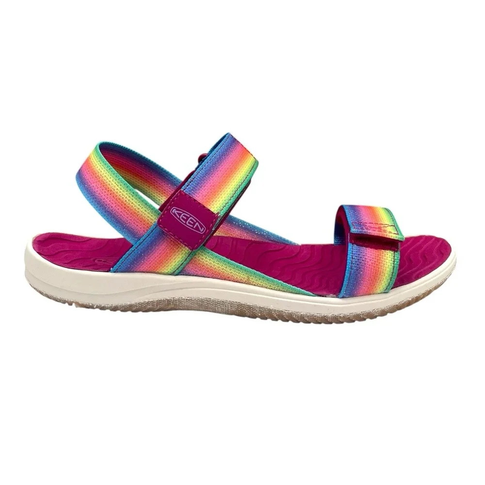KEEN Youth Girls Elle Backstrap Sandal Size 7/Women's Size 9 Rainbow Adjustable